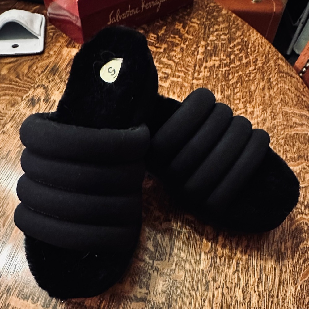 UGG Black Platform Sandals